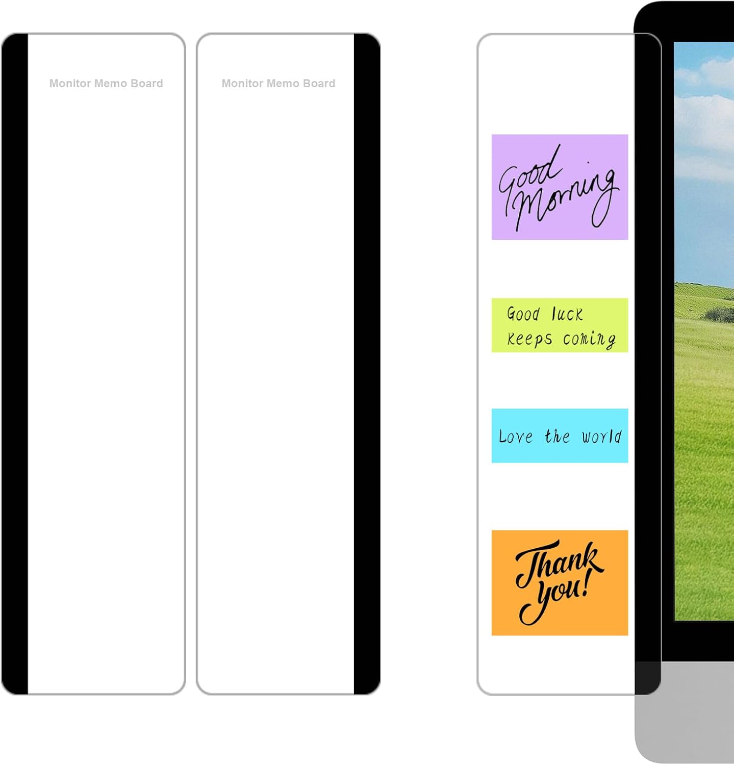2PCS Computer Monitor Memo Board, Transparent Computer...