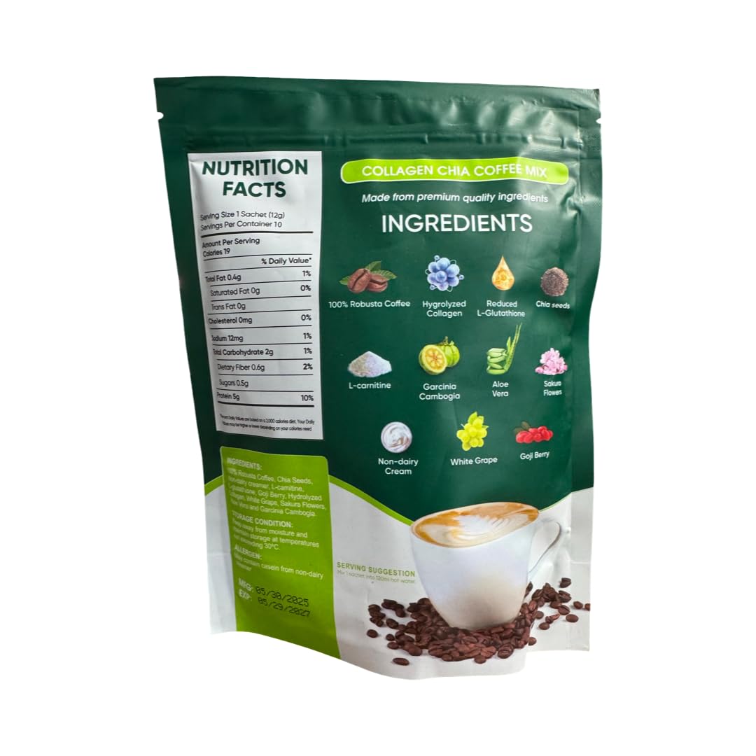 Amazon.com : 2 Packs FIT GUM Collagen Chia Coffee - 11 in 1 Coffee