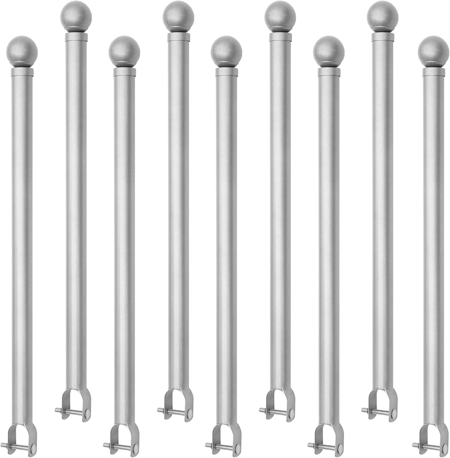 Chain Link Fence Post Extender 9 Pack，26" Fence Extension Height, 13/8