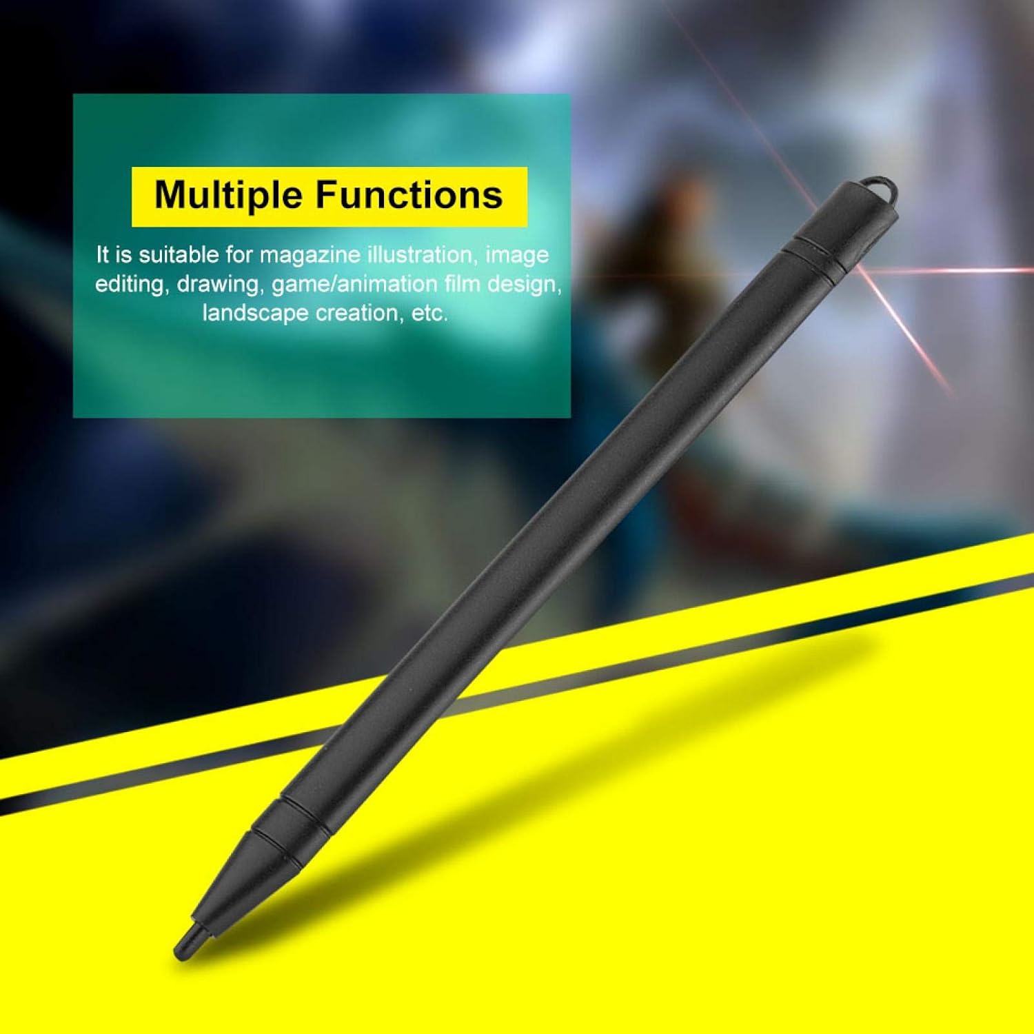 Hand holding ASHATA Stylus Pen on a tablet