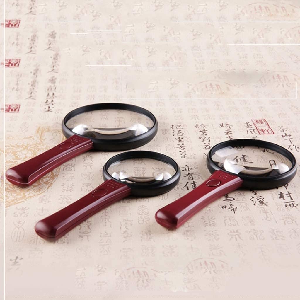 Lupa extragrande 4X con lente de zoom de 4 luces brillantes, [actualizada] Lupa ilunimada de nivel de brillo ajustable para leer ojos pequeños, personas mayores, pasatiempos, mago,