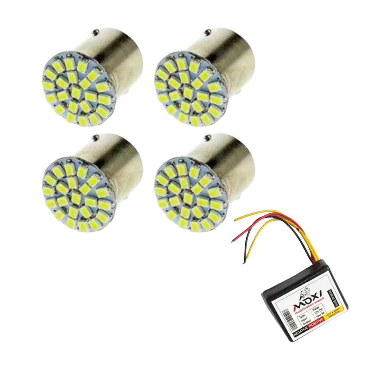 Universal for Bike Hazard Flasher/Blinker Waterproof 16 Patterns Flasher Relay with 4 LED/Bulb Indicators (Hazard Flasher with 360° Indicator Bulb) 21 led BLUE color-image-11