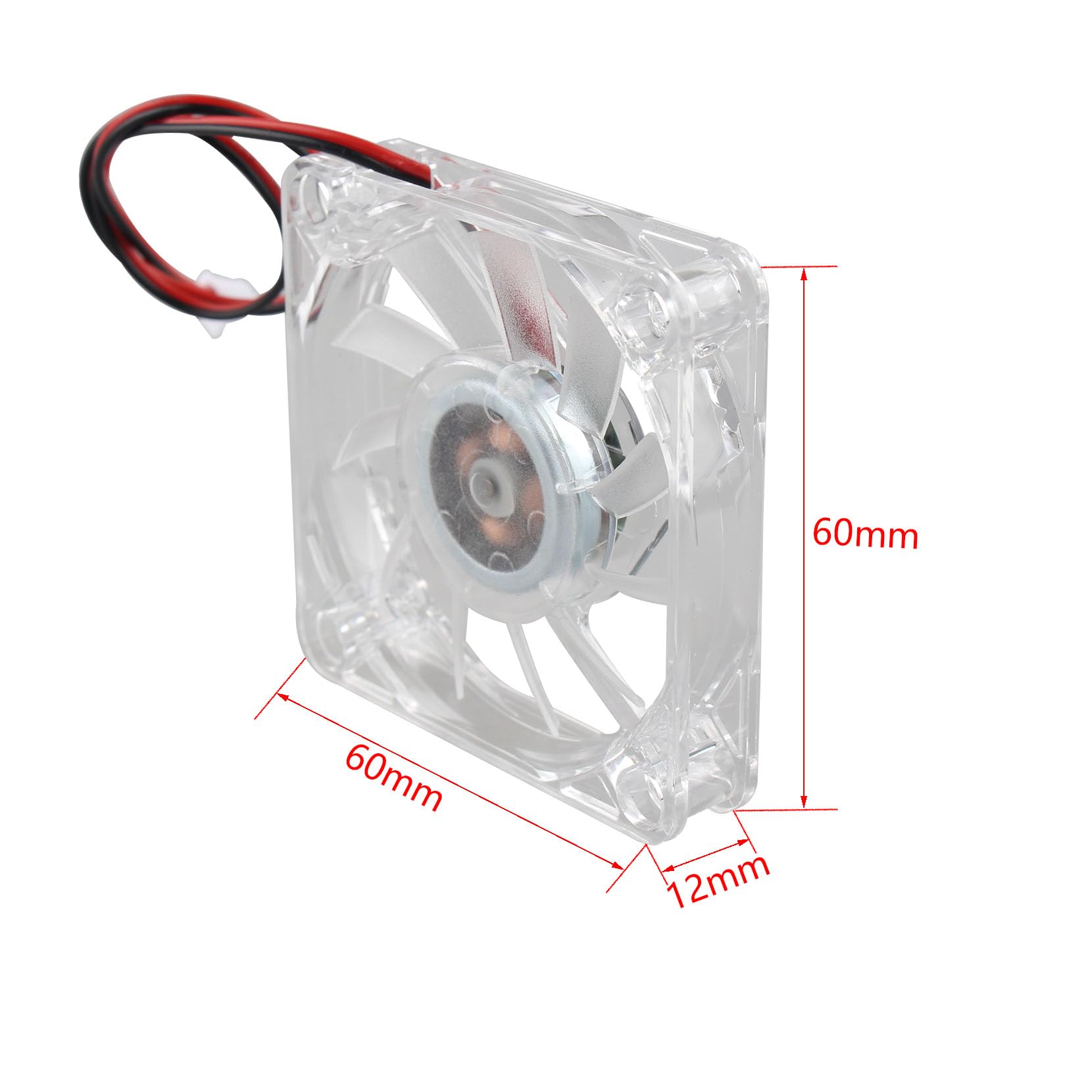 JZK 2stk 50x50x10 mm 2-polig DC 5V Mini-Lüfter mit Kabeln kleiner leiser bürstenloser DC-Gehäuselüfter 3D-Drucker-Lüfter