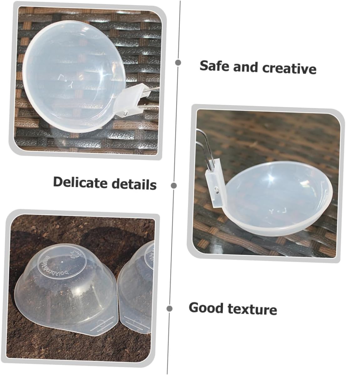 OSALADI Camping Serving Bowl and Spoon Set, Portable Pp Plastic Bowls with Small Spoons, 4pcs Outdoor Camping Accessories for Hiking, Bbq, and Travel