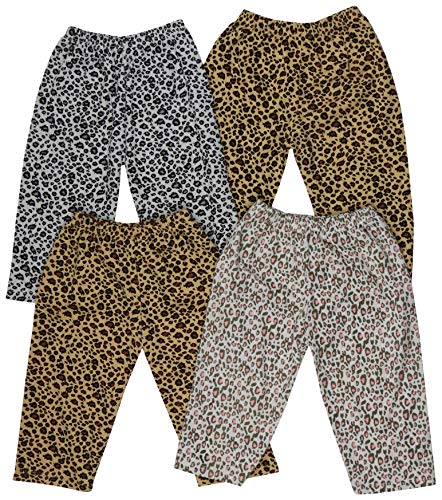 Image of ToBeInStyle Girl's 4 Pack Solid Color Lounging Casual Capri Pants Relaxed Fit