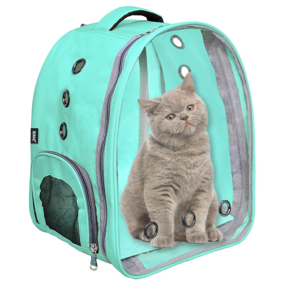 Risan Buraq Pets Pet Backpack Transparent Cat & Small Dog Puppy Kitty Shihtzu Carriers for Breathable Airline Travel Approved Air Ventilation Backpack Size 17 × 13 × 11 inch Yellow (Seagreen) (B0D5Y1XWR6) Amazon Price History, Amazon Price Tracker