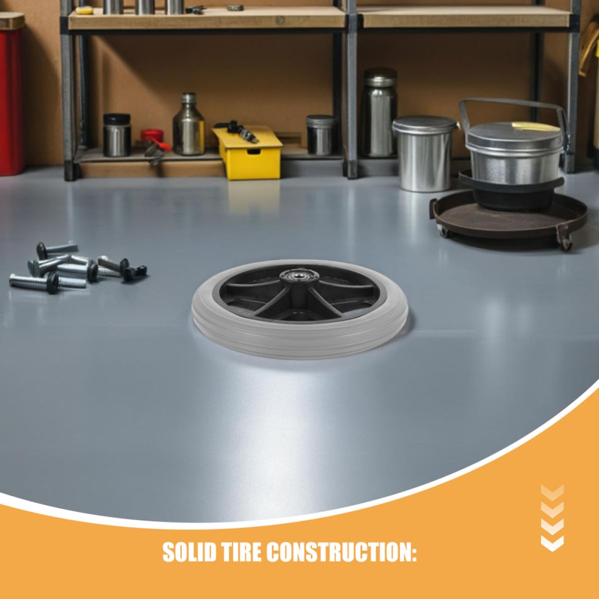 Rueda Delantera de Repuesto para Silla de Ruedas 4 Piezas | 360° de Giro, Neumáticos Sólidos Antipinchazos, Plástico y Metal, para Andadores y Movilidad