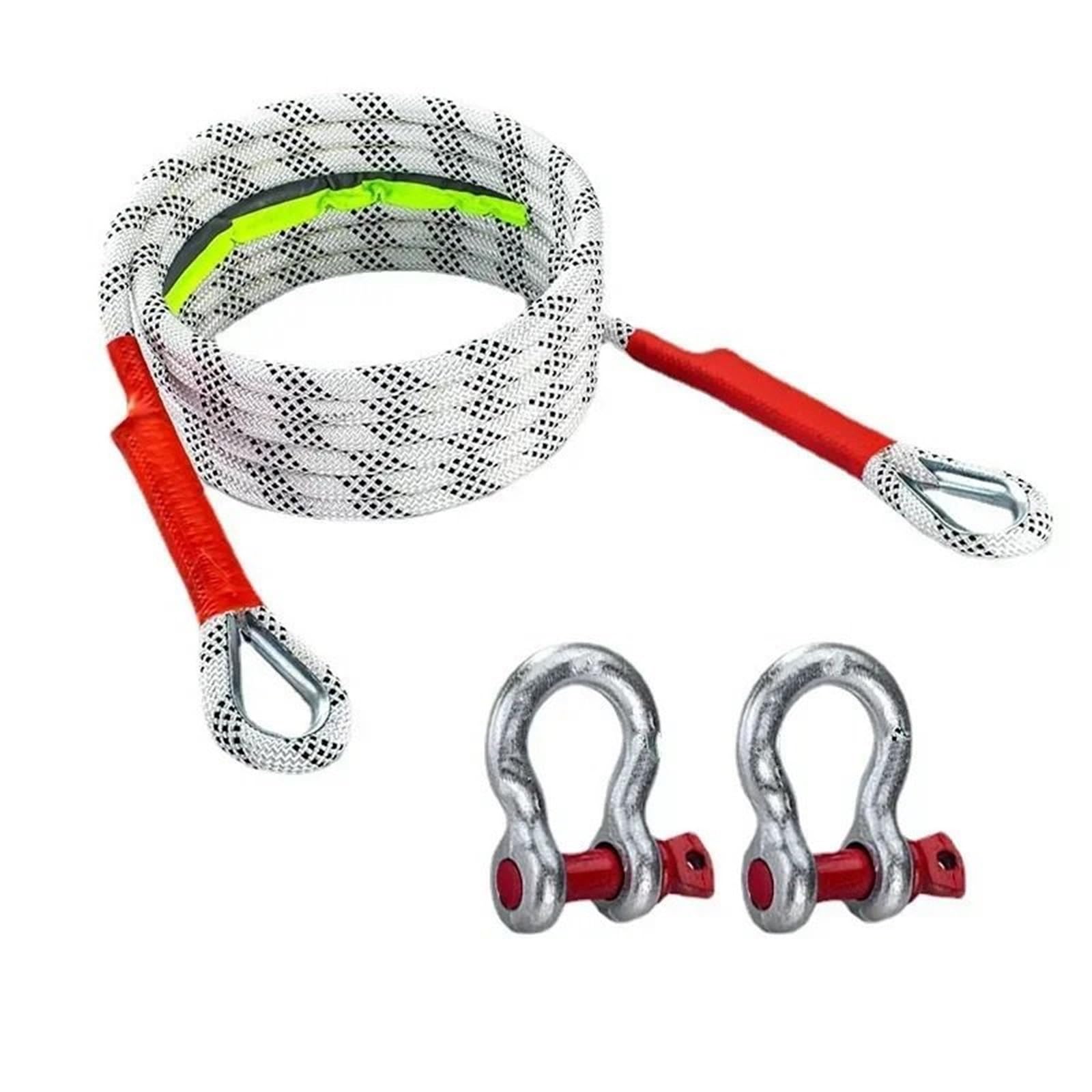 Cuerda de Remolque para vehículos Todoterreno con Capacidad para remolcar de 20 a 35 toneladas, de diversas Series, con grilletes de Rescate mejorados, de 3 m a 5 t.