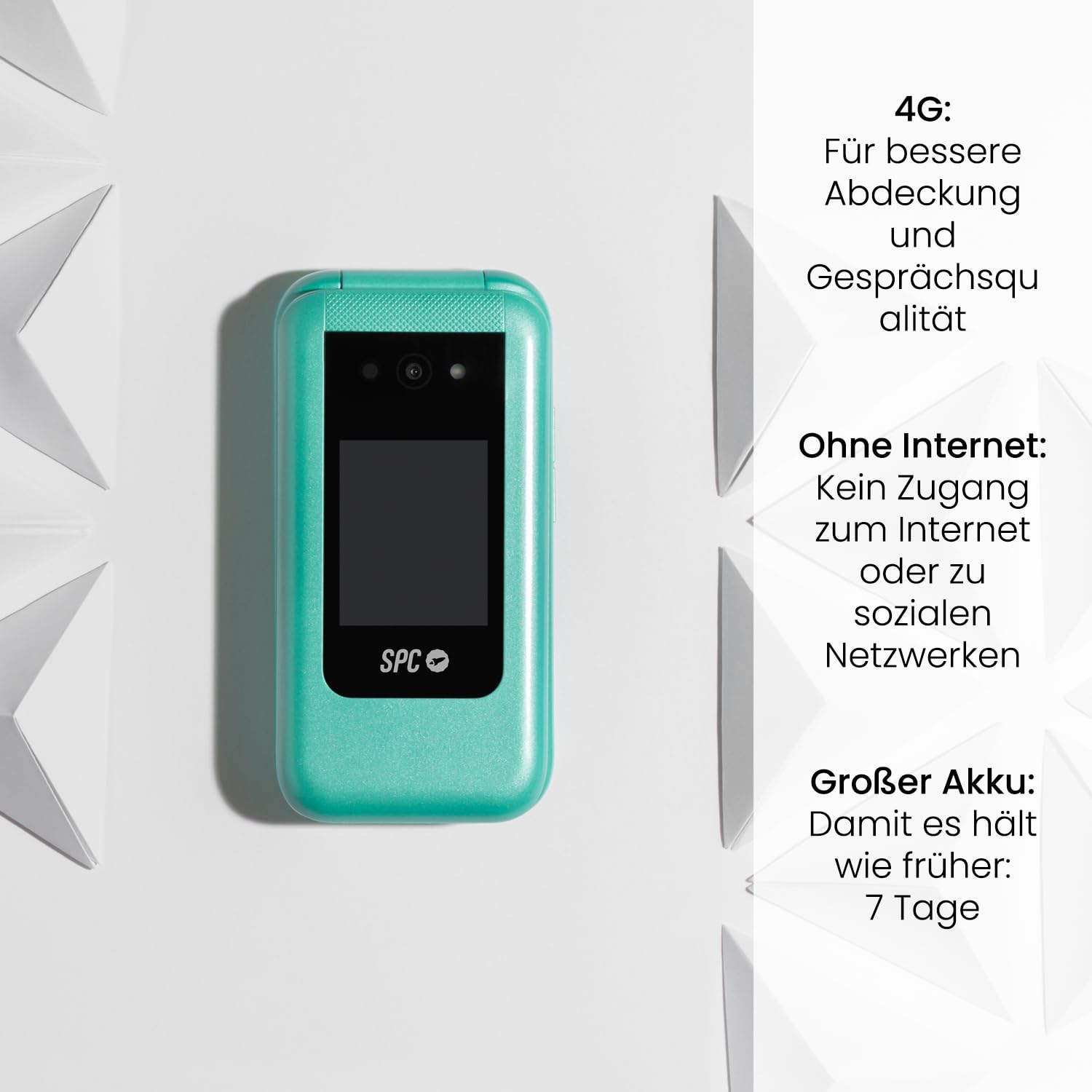 SPC WILD - Einfaches Klapphandy für Digitalpause/Einstieg, Grün