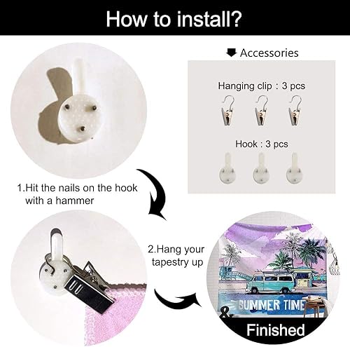 Miniatura 4 de Tapiz para colgar en la pared, diseño de paisaje junto al mar, puesta de sol, océano, arena y playa con palmera, tapiz de pared artístico, tapices