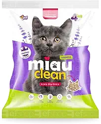 Areia Sanitária Antiodor Miau Clean Para Gatos Tira Cheiro (4 Kg - Perfumada)