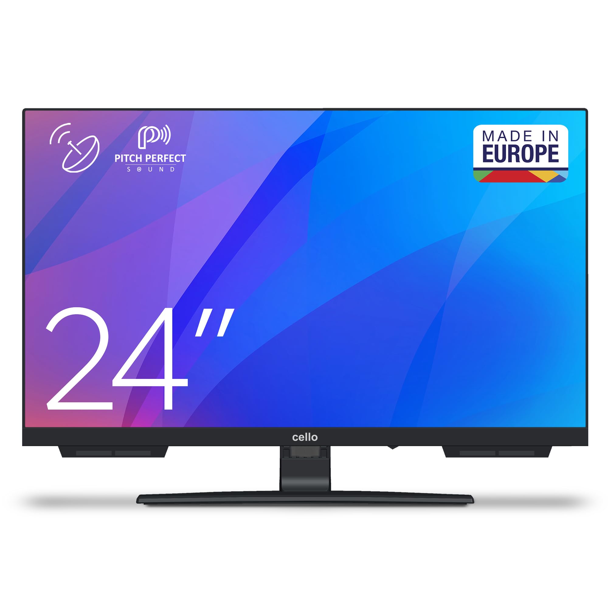 Cello C2424SH 24 Zoll LED Fernseher mit DVB-T und Satellitenempfang, einfache Einrichtung, Netzbetrieb, 230V, Nicht smart, USB-Aufnahme von Live-TV, Perfekter Klang, ideal für kleine Räume