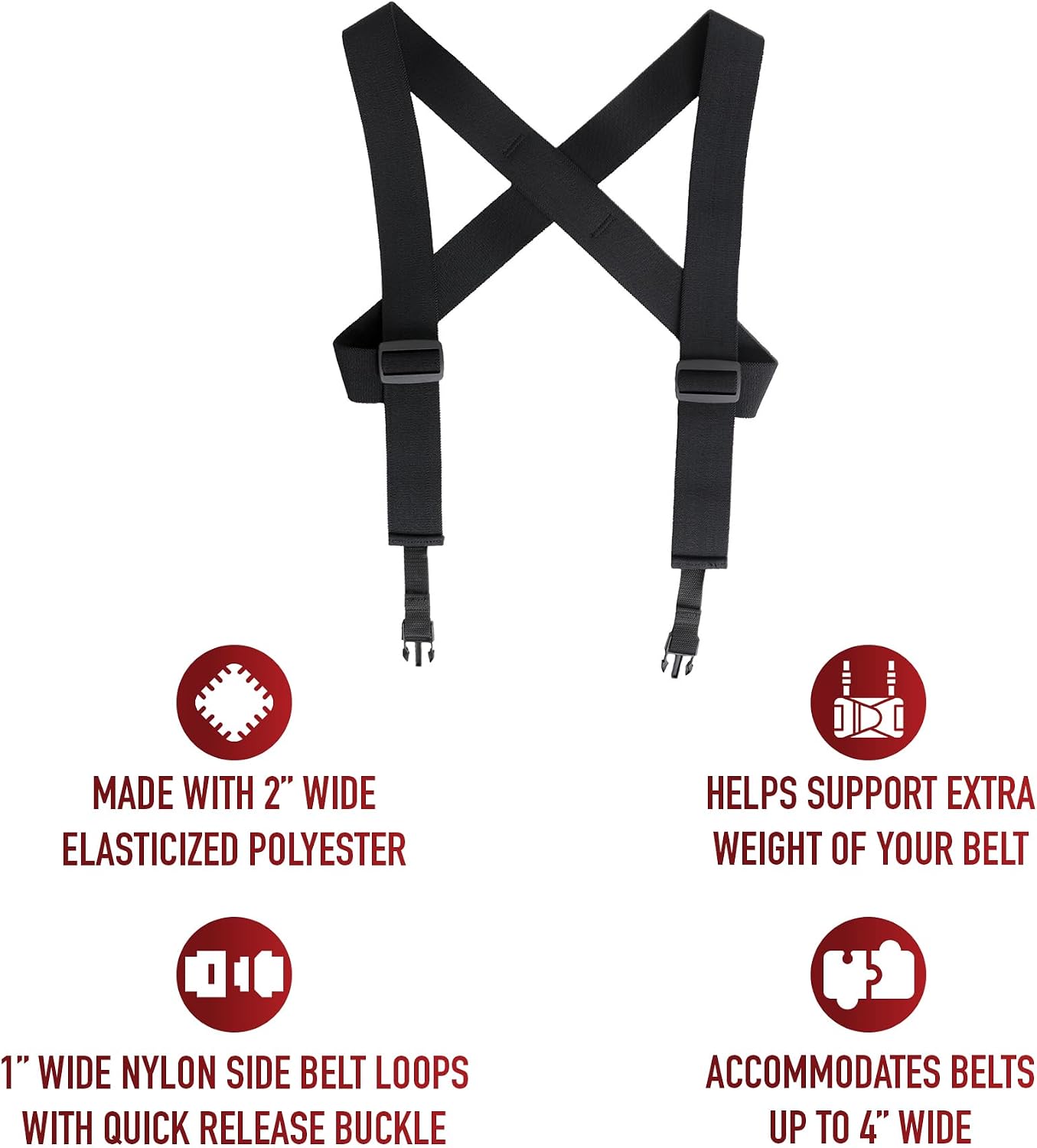 Rothco Tactical Suspenders - Comfortably Support Belt Mounted Gear for Tactical and Outdoor Activities