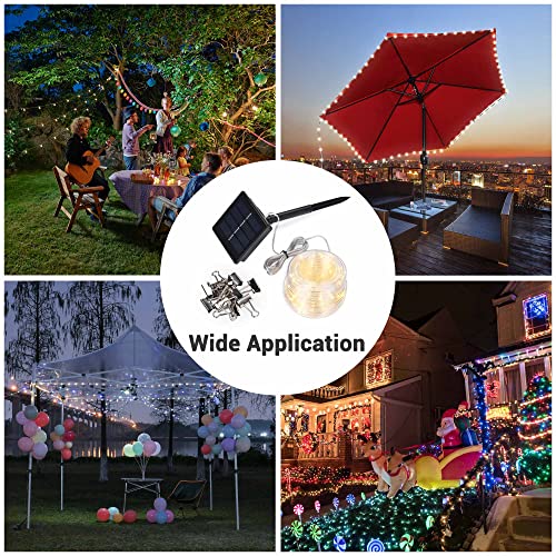 Yescom 40Ft Solar 120Led Canopy String Light 8 Mode Party Outdoor Garden Patio Umbrella Lawn Wedding Decor With Clip #TOP1