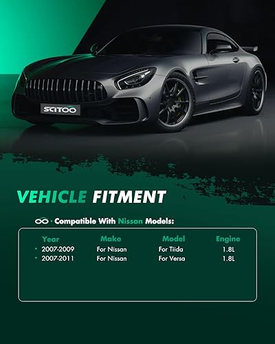 Miniatura 6 de SCITOO Cubierta de piel para consola central con reposabrazos color negro automático con caja de consola de repuesto para Nissan Versa 2007-2011