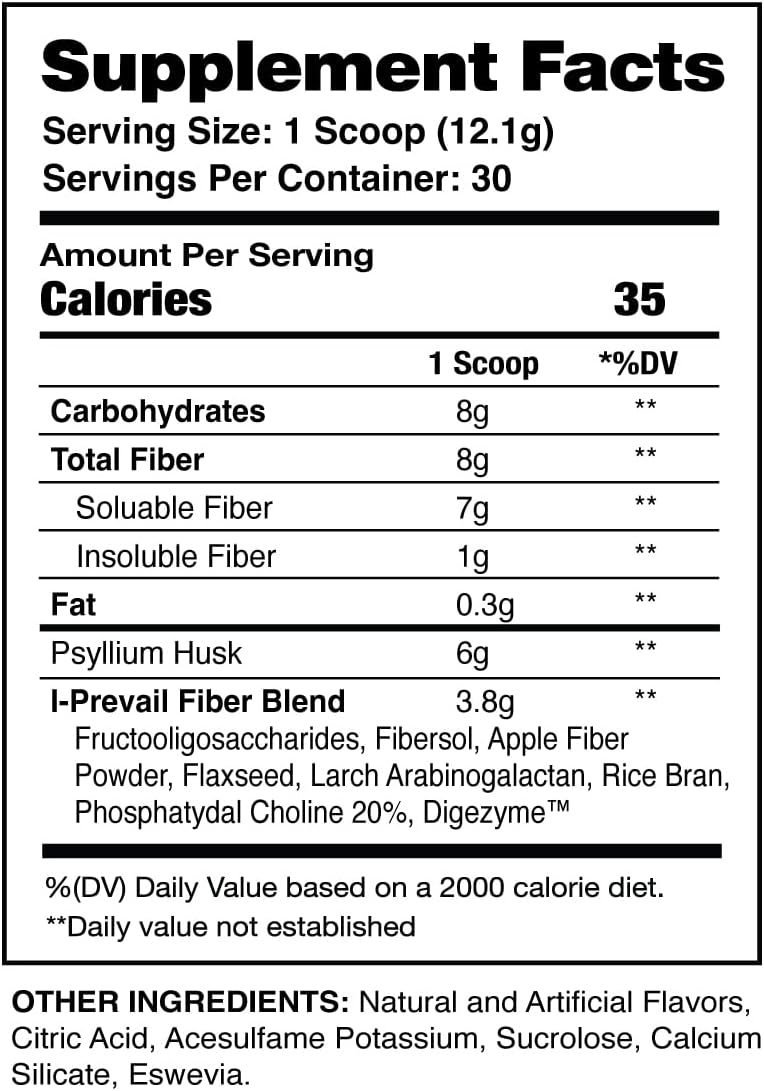 Fiber |8 Grams of Soluble and Insoluble Types | Gut Health, Digestion, Immunity | Vegan and Gluten Free | Great Flavors Easy Mixing | 30 Servings (Orange Mango)
