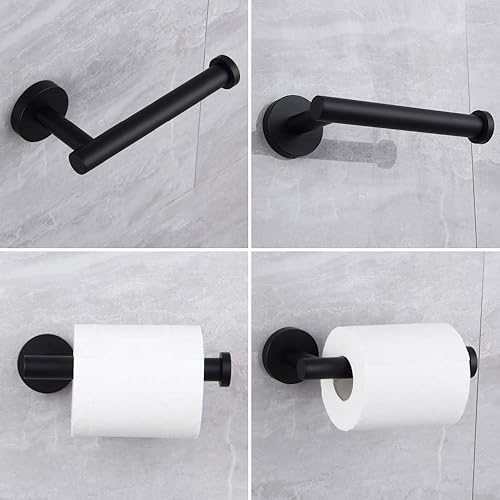 Miniatura 3 de Kit de accesorios de baño negro mate, juego de accesorios de baño de 3 piezas, acero inoxidable SUS 304 montado en la pared, incluye soporte para