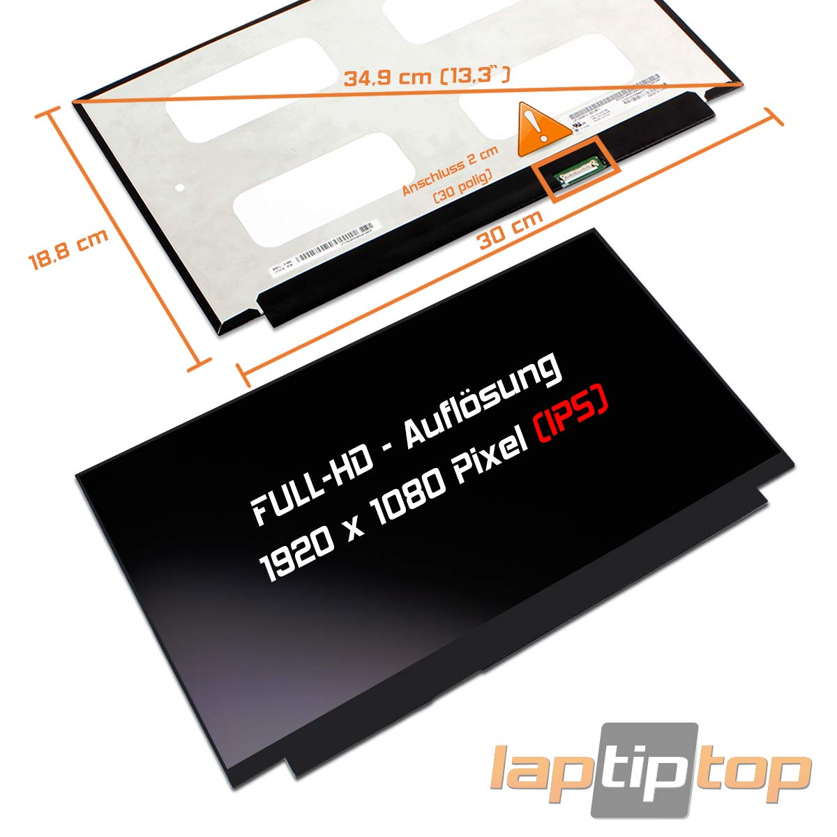 13,3" LED Display matt passend für Lenovo Ideapad 720S-13ARR IPS Bildschirm Full-HD