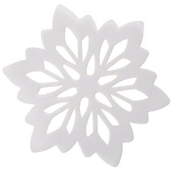 Crystal Candy Edible Wafer-Paper Snowflake Flower Kit in 3 Sizes, Total 9 Pieces