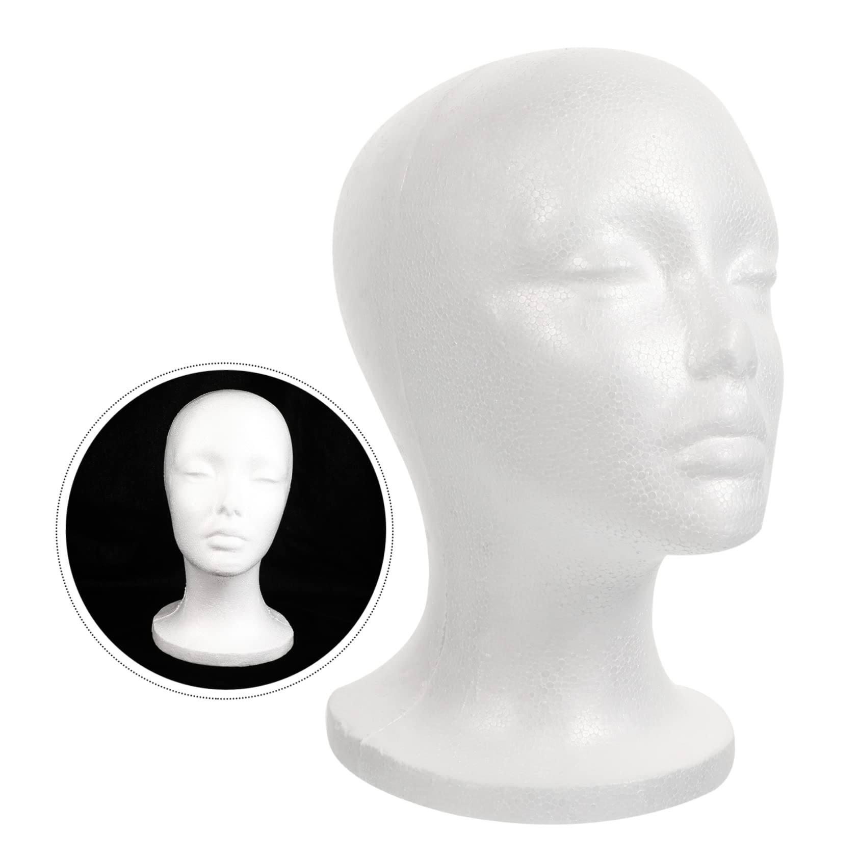 Gatuida Womens Wig Stylizing Head 2pcs Female Mannequin Heads Display Wig Stand