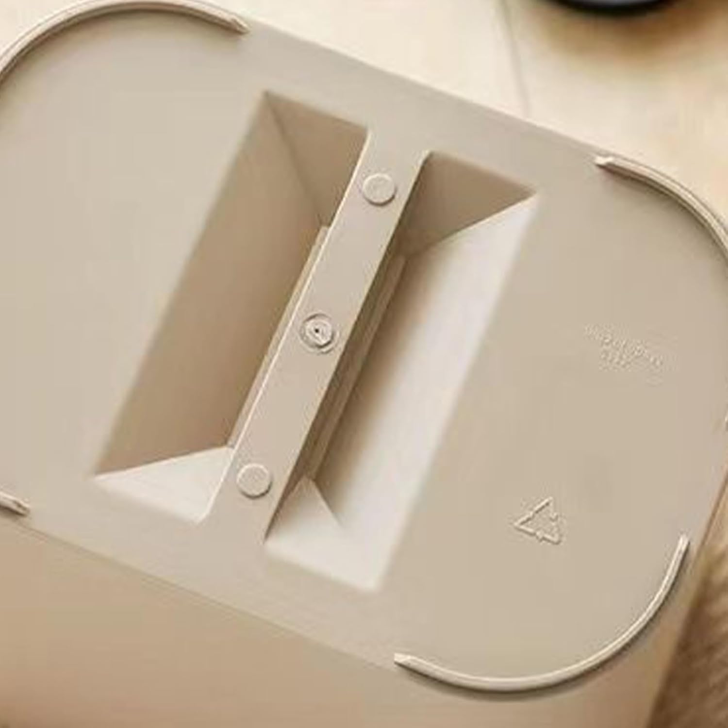 Double Trash Can - 18l Space-Saving Rectangular Garbage Bin for Kitchen Organization, Durable Waste Container with Push-Button Lids for Easy Use, Ideal for Camping Backyard Patio Garden