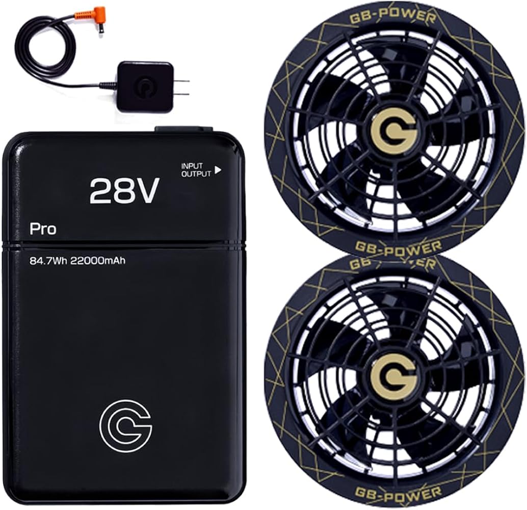 2025年モデル 長信ジャパン 空調服 GB-POWER GB428PD 長信ジャパン GF1-GB428PD-SET ファン・バッテリーセット｜空調