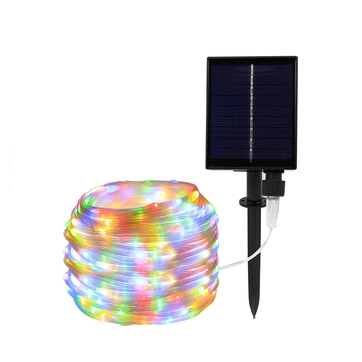 Guirnalda Luz Exterior Solar, 100m 800 Led Luces de Cadena 8 Modos ​Luces de Hadas para Interior Exterior ​Casa Fiestas Jardín Balcón Navidad Halloween Boda Iluminación Dec(Size:100m,Color:Multicolor)