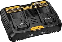 DEWALT DCB102 12V/20V MAX Dual Battery Charger Station with 2 USB Ports - Fast Corded Charging for Jobsite