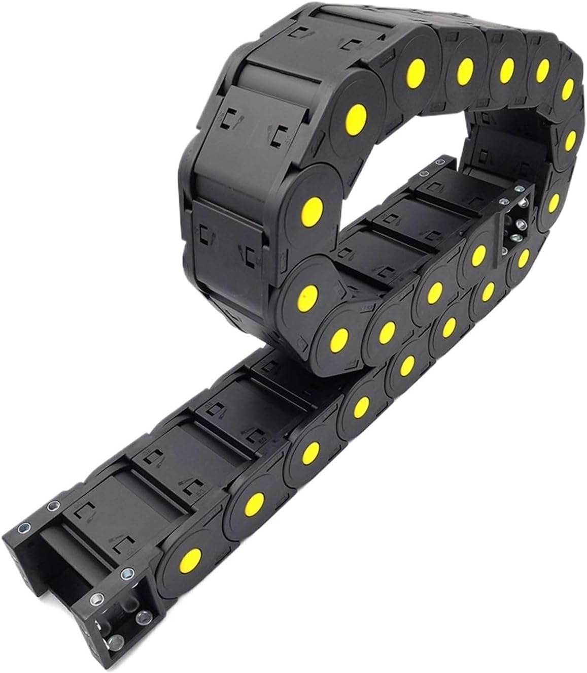 Transmission Chain of Power 1 Meter 35x100mm Closed Type Cable Drag Chain Wire Carrier Enhanced Transmission Towline for Trailer CNC Engraving Machine Tanks Transmission Chain of Power(R125)