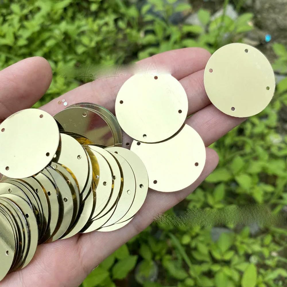 500g odzież dekoracyjna torebka DIY spódnica ubrania do tańca biżuteria cekinowa zasłona złota srebrna czarna okrągła 4-otworowa cekiny