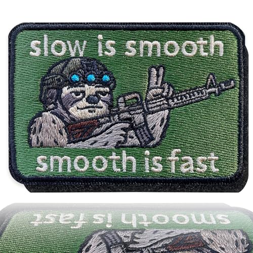 Funny Tactical Sloth Morale Patch – “Slow is Smooth Smooth
