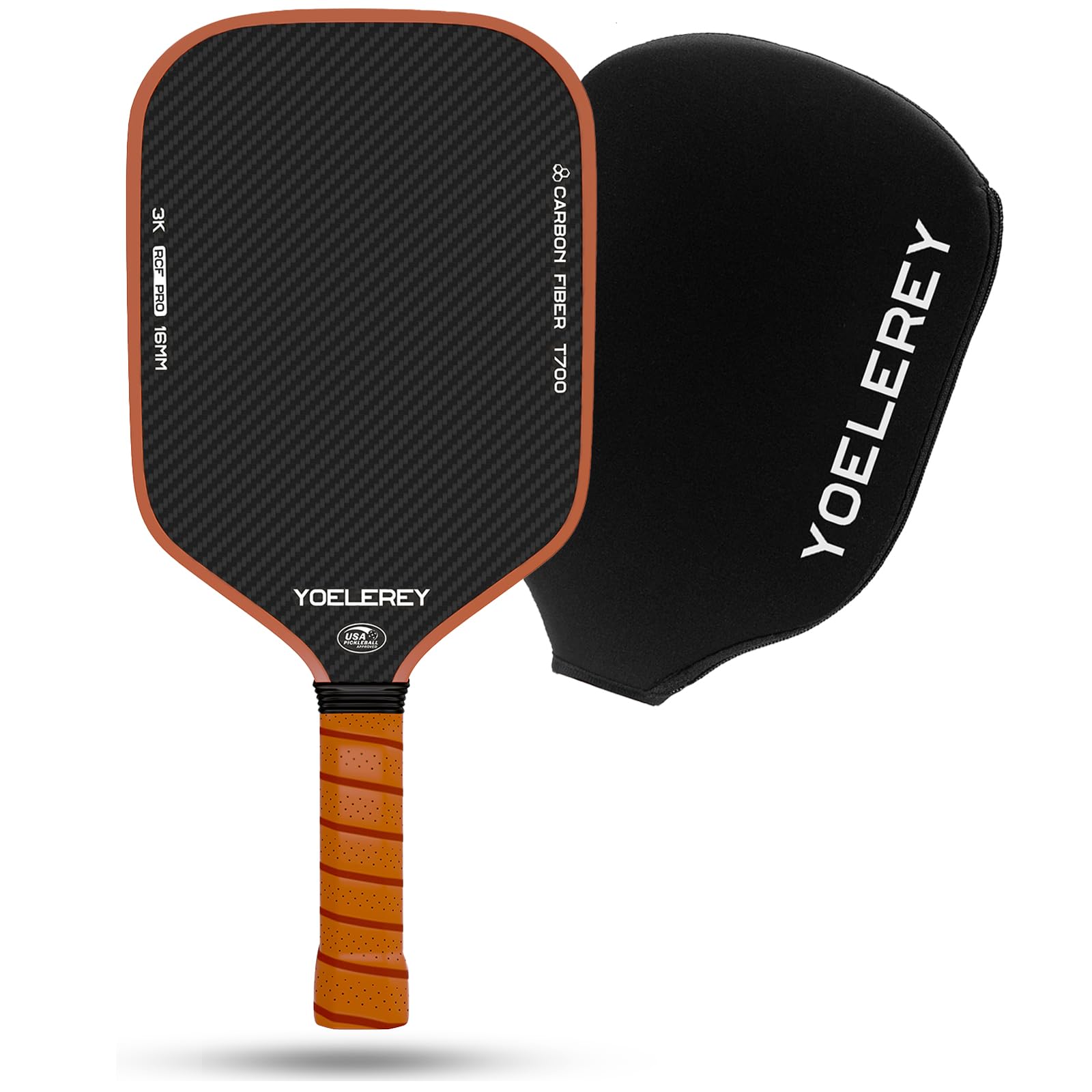 CARBON FIBER 16MM PICKLEBALL PADDLE
