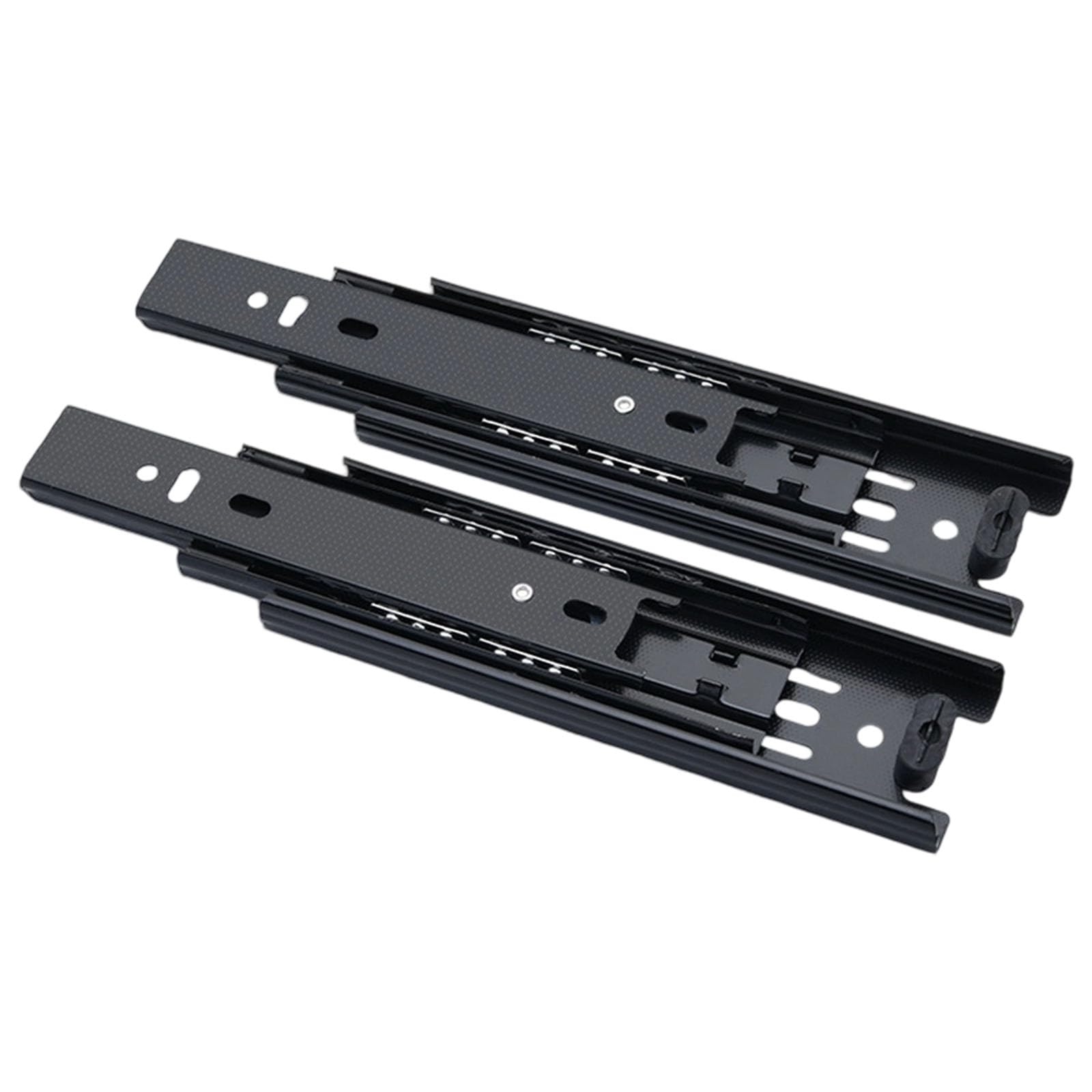 Fentency 12 Inch 300Mm Black 1Pair Hydraulic Soft Close Drawer Slides, Cold Rolled Steel Cabinet Track Rails With Damping, For Furniture Hardware Cold Rolled Steels Drawer Slides Hydraulic Damping Buffer