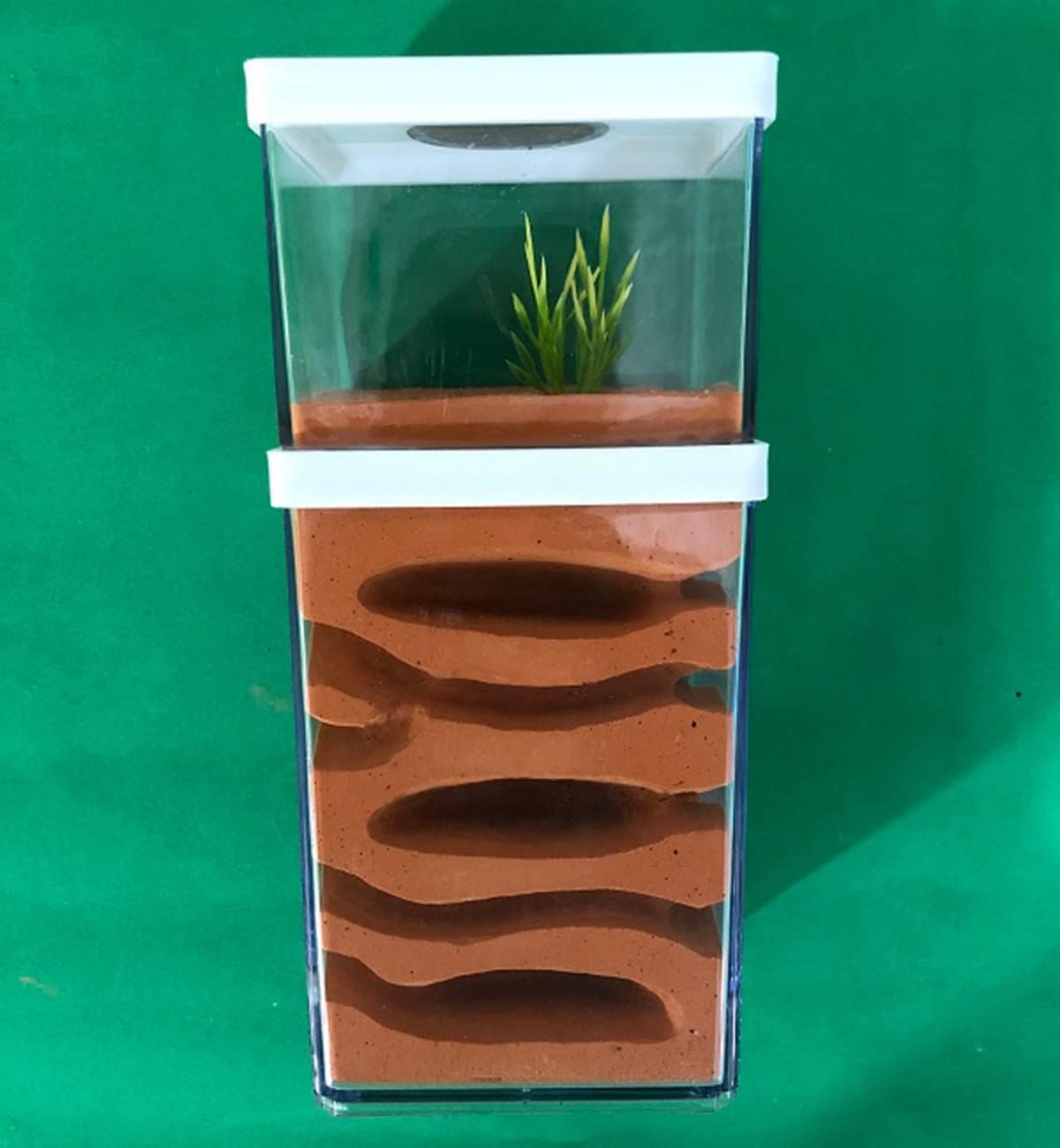 Akrylowe stereoskopowe gniazdo obserwacyjne Zamek mrówek, hodowla mrówek, przezroczysty habitat, domek dla mrówek, zestaw warsztatowy, willa do karmienia mrówek, odpowiednia dla dzieci i dorosłych, ek