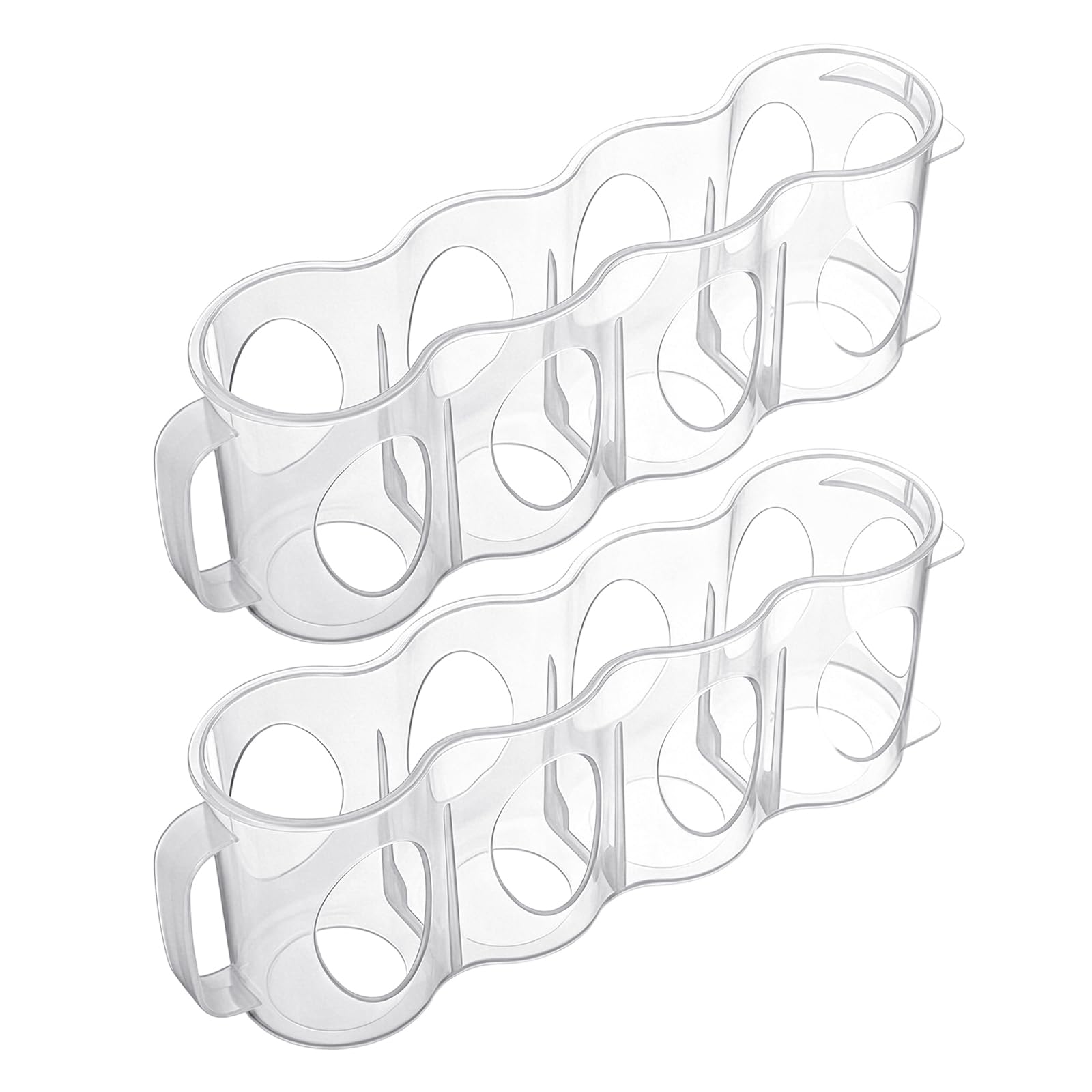 NVOQILIN Modern Stacking Can Organizers with Clear Body and Sturdy Construction for Home or Parties Refrigerator Drink Holder