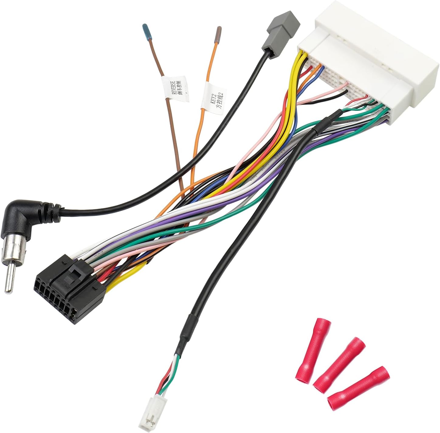 Car Radio Wiring Harness Kit for 2016-up Hyundai Tucson Sonata Elantra Accent Kia Soul Rio Forte Optima,16Pin ISO Stereo Plug to 38Pin 35 Pin Stereo Harness with Antenna Adapter