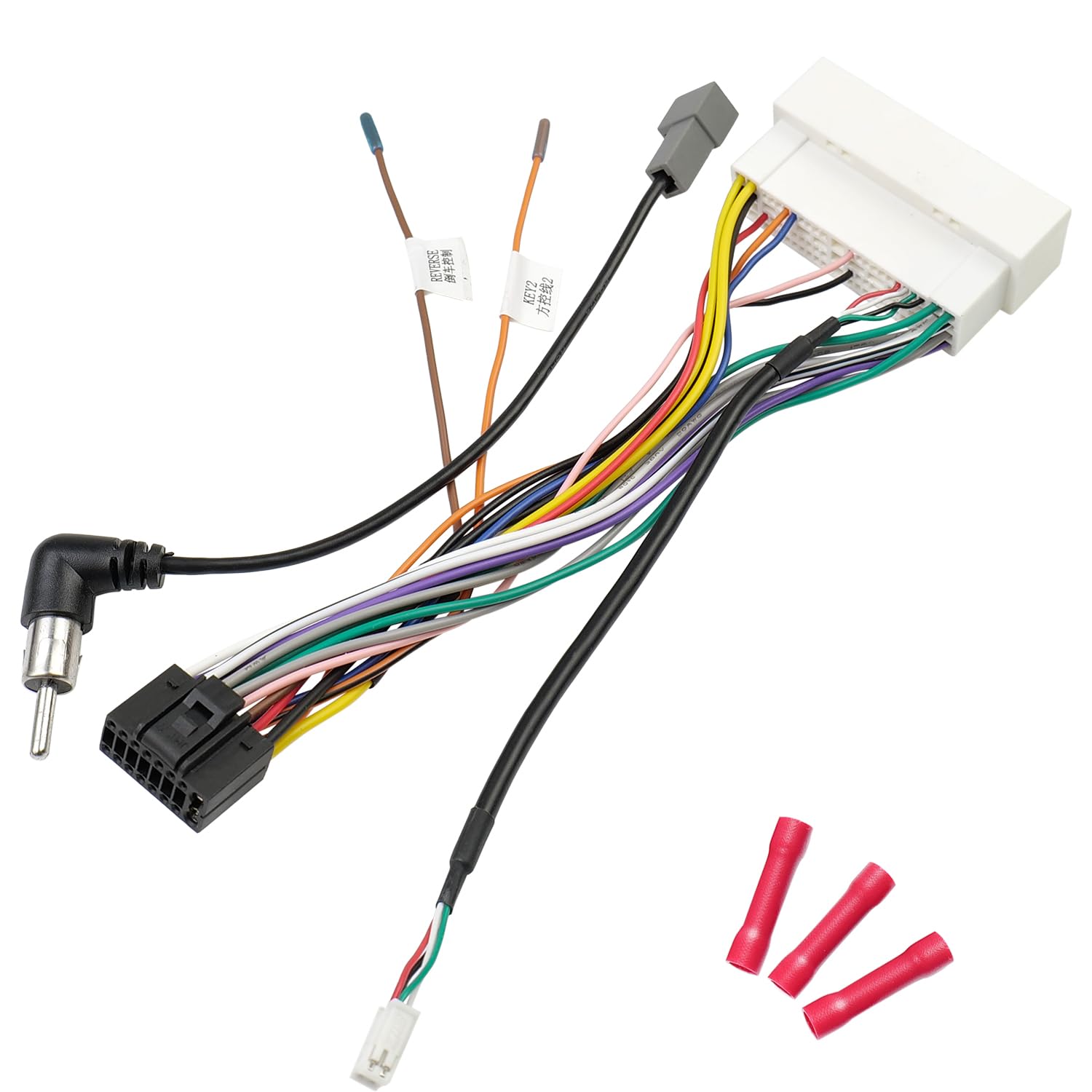 Jayubien Car Radio Wiring Harness Kit for 2016-up Hyundai Tucson Sonata Elantra Accent Kia Soul Rio Forte Optima,16Pin ISO Stereo Plug to 38Pin 35 Pin Stereo Harness with Antenna Adapter