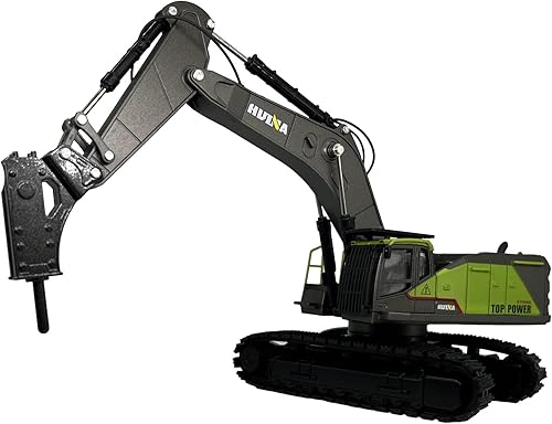 Miniatura 3 de Gemini&Genius Juguete de excavadora para niños, juguete de construcción de martillo de impacto a escala 1:50, juguete de vehículo de construcción,