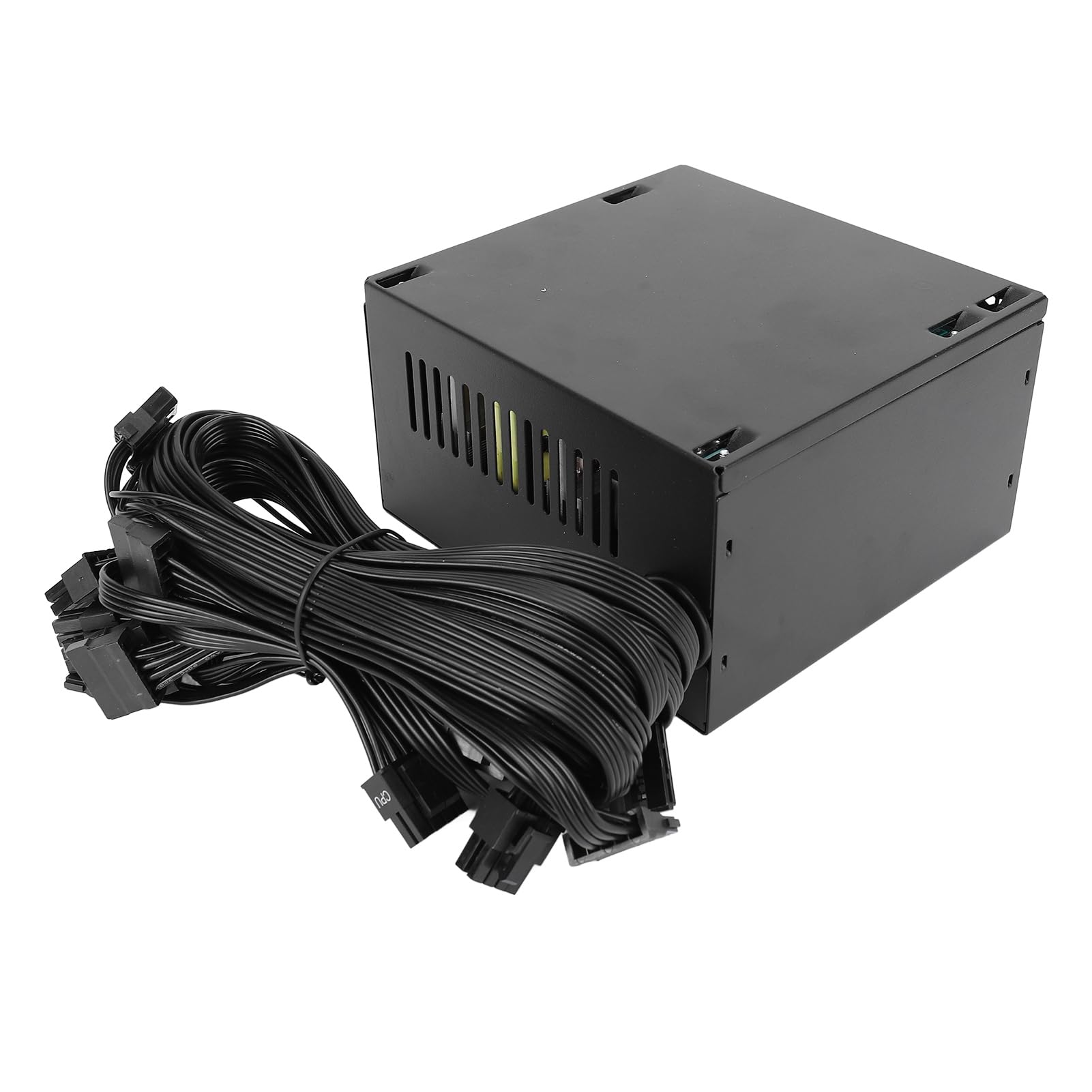 Greensen Zasilacz Komputerowy 600 W Zasilacz do Gier ze Stopu Aluminium Wentylator 12 Cm Pojedyncza Szyna 12 V 24 Piny 4 Plus 4 Piny do Obudowy ATX Pulpit System