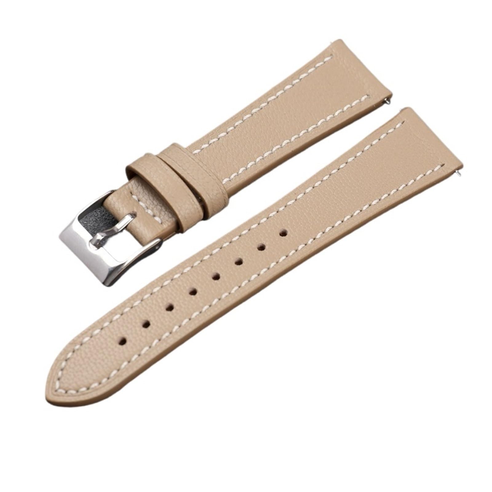 Compatible avec le bracelet de montre Ultra-mince doux en peau chèvre fait à la main 18 19 20 21 22MM, bleu marron gris, Vintage dégagement rapide for hommes