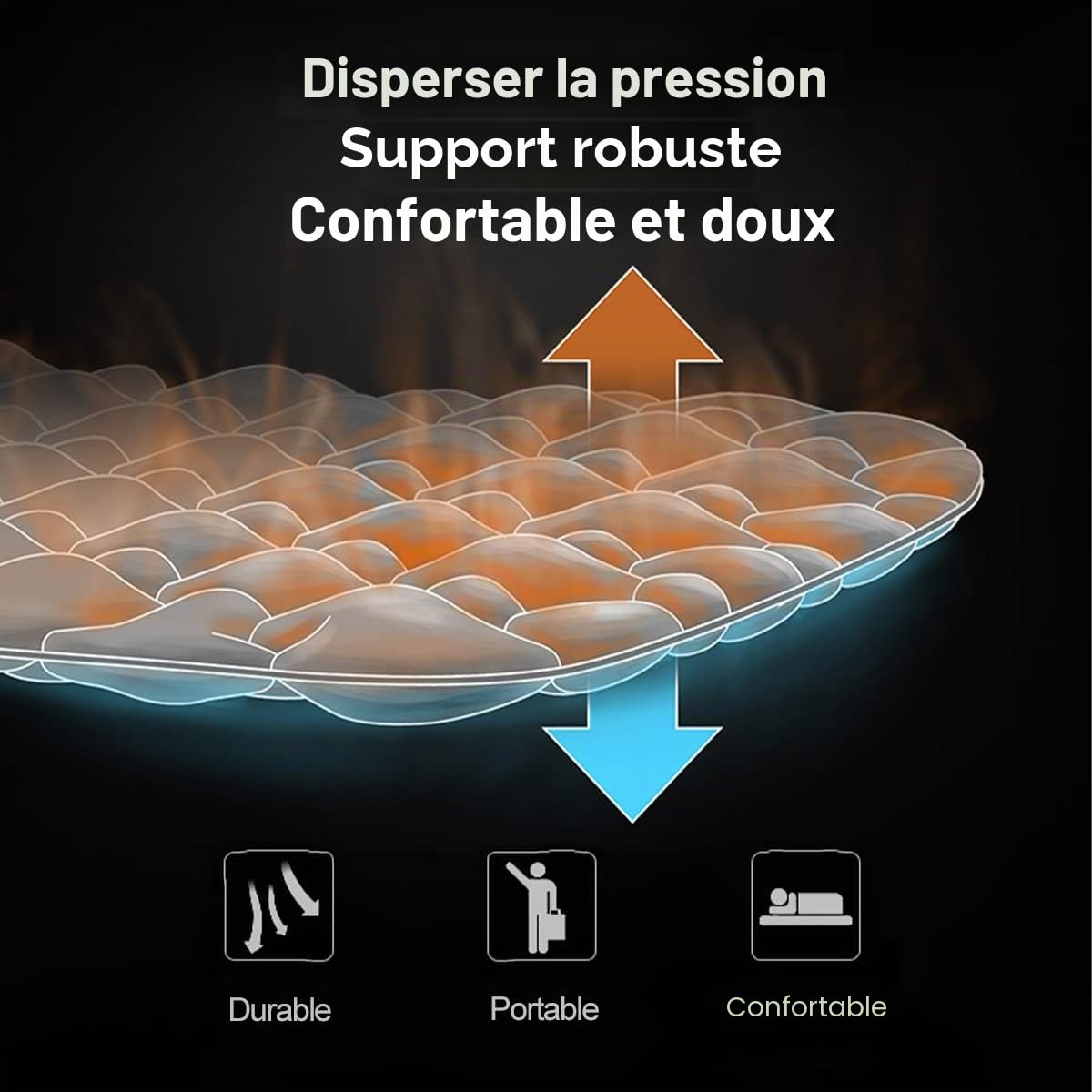 Naturehike Matelas Camping Portable de Couchage Individuel 6,5 cm d'épaisseur Matelas de Couchage Gonflable Outdoor Compact et résistant à l'humidité pour la randonnée,Le Backpacking,Le Camping