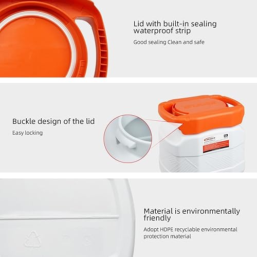 Miniatura 6 de SEAFLO Contenedores de almacenamiento impermeables con tapa para marina, RV, almacenamiento, kayak, campamento, 1.32 galones  5 L