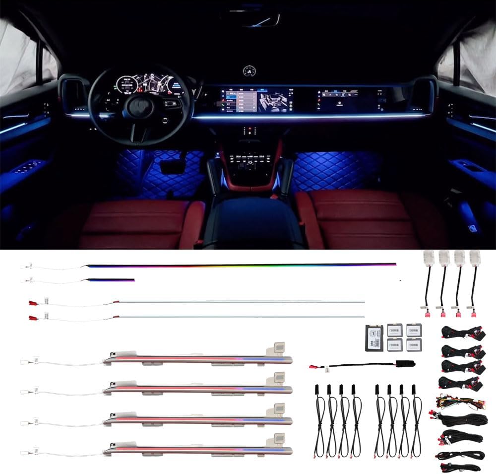 64 Color for 2024 Cayenne Gradient Active Ambient Lighting Atmosphere Light