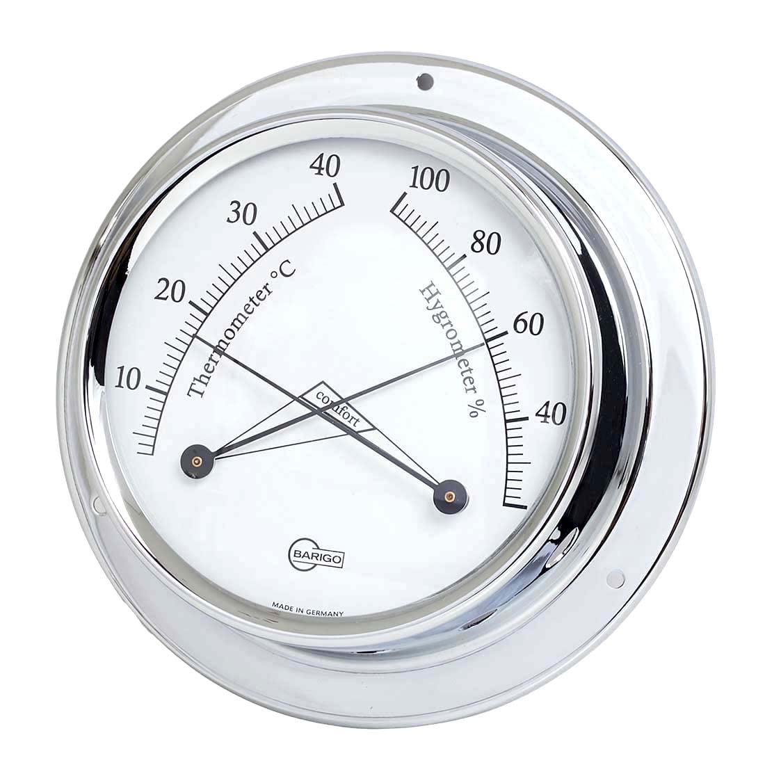 Barigo 983cr Tempo Thermometer Hygrometer Chrom 110mm