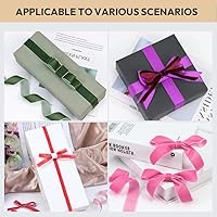 Vista 6 de Cinta de terciopelo de 5/8 pulgadas de ancho, 25 yardas, cinta de terciopelo negro en carrete para manualidades, envoltura de regalos, bricolaje