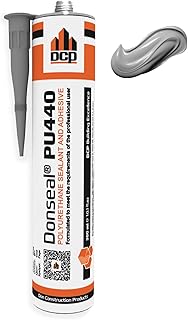 DCP Donseal PU440 Polyurethane Concrete Sealant 1 Pack– Non-Sag Concrete Caulk for Joints, Walls, Sidewalk, and Foundation, 10.1 fl. oz. Cartridge – Grey