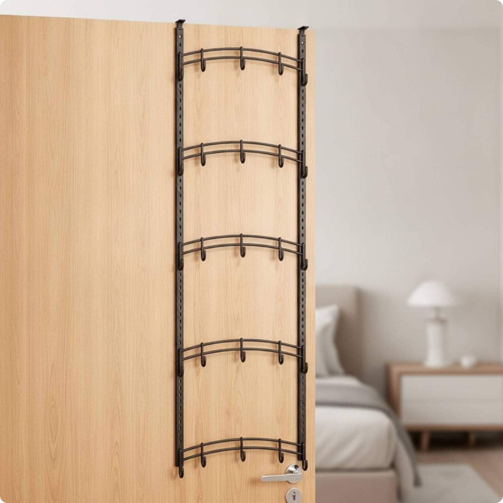 Rangement Suspendu Porte Rails à Crochs peu Encombrant Organiteur Porte à Crochs Polyvalent pr Appartement, Chambre D'étudiant,
