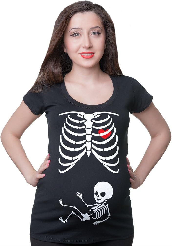 Milky Way Tshirts X-ray Skeleton Pregnancy Maternity tee Shirt