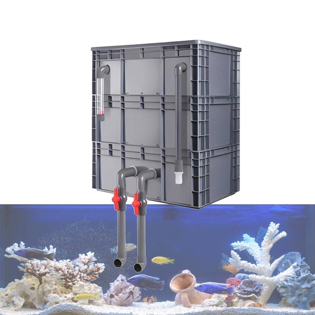 Filtre d'aquarium externe contre l'eau trouble grand débit réglable 60x40x66cm