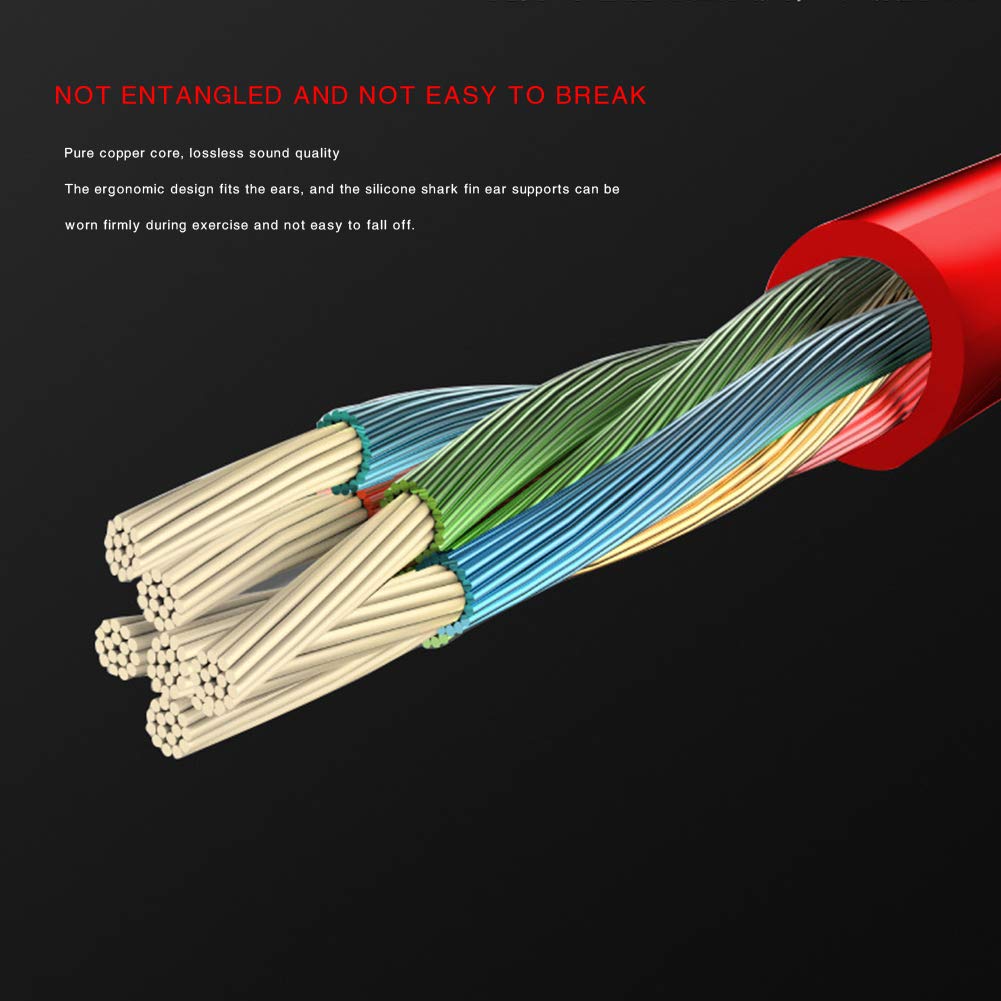 Auriculares In-Ear Gaming con Cable y Microfono, Multiplataforma para PS4, PC, Xbox, PUBG, Doble Micrófono, Auriculares Profesionales de 3,5 mm (Rojo)